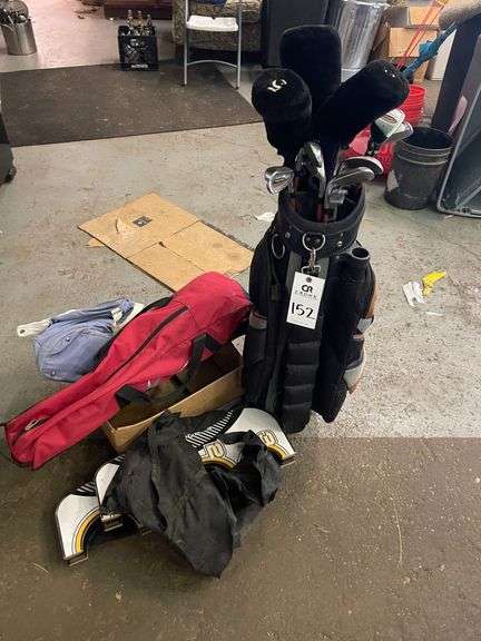 Set of Golf Clubs, Baseball Equipment, Tailgating Games image