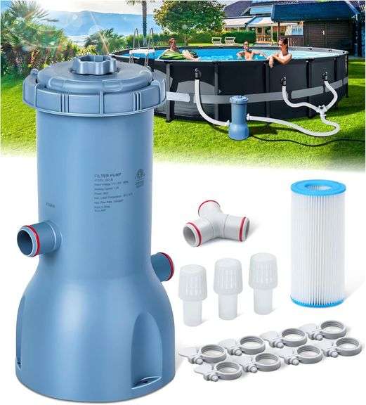 Pro Series 1000 GPH Pool Filter Pump, Gray image