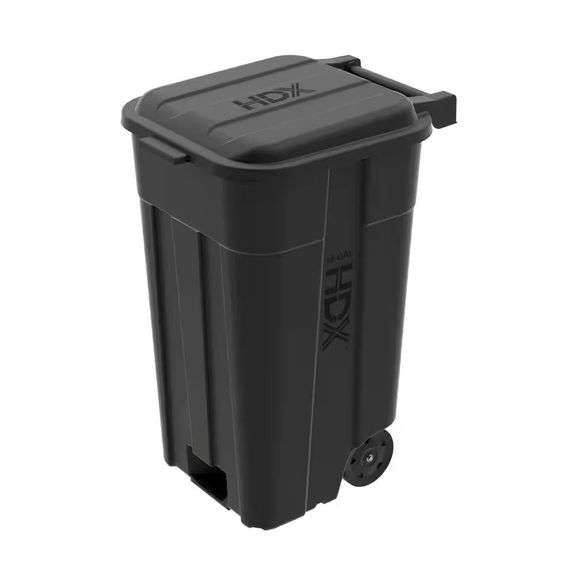 HDX 45 Gal. Black Outdoor Vented Trash Can image