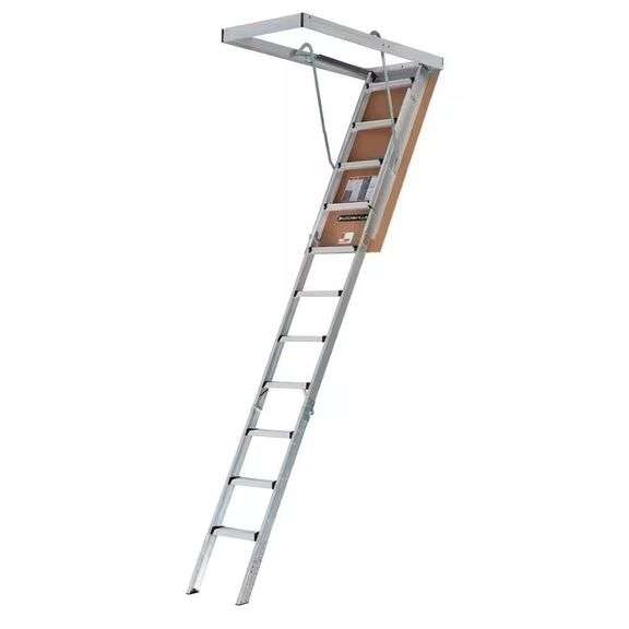 Louisville 7.8-10.3 ft. Aluminum Attic Ladder image