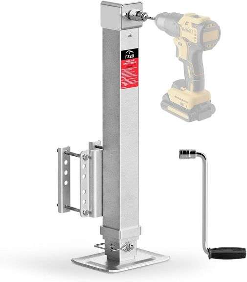 8000 lbs Trailer Jack, 20-24V Drill, 28.6" Lift image