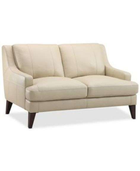 Collyn 59" Modern Leather Loveseat, Created for Macy's - Online Retail: $1739.00 image