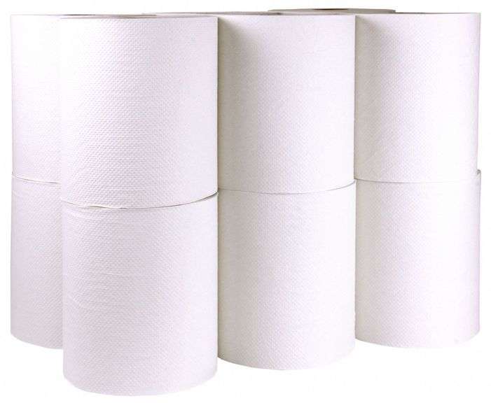 GRAINGER Paper Towel Roll: White, 12 PK image
