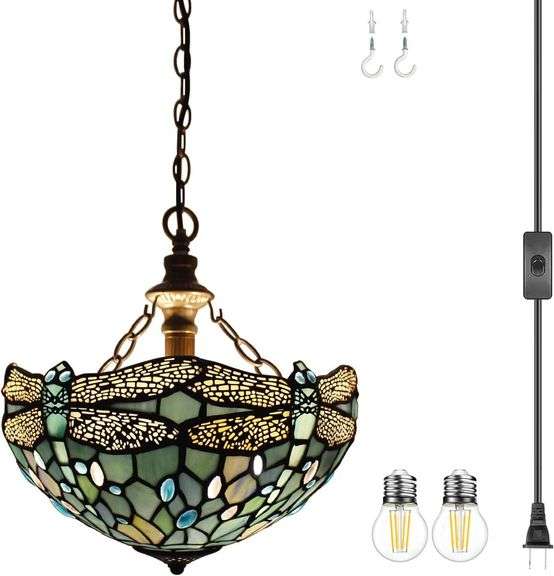 WERFACTORY Tiffany Pendant Light Sea Blue 12 Inch image