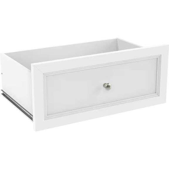 10 in. H x 23.5 in. W White Wood Drawer image
