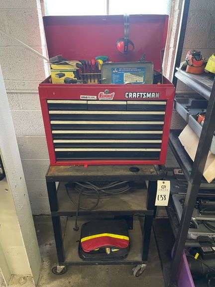 Craftsman Toolbox with Contents and Shop Cart image