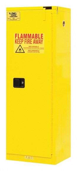 Flammables Cabinet, 22 gal, 23.5x18.25x66.5 in image