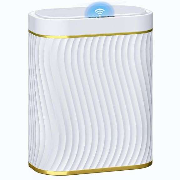 Trash Can with Touchless Lid, 2.6 Gallon Bin image