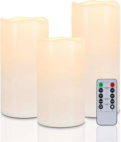 Homemory Waterproof Flameless Candles, LED, Remote image
