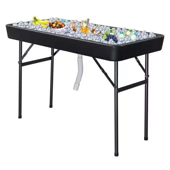 48 in. Black Folding Ice Picnic Table image