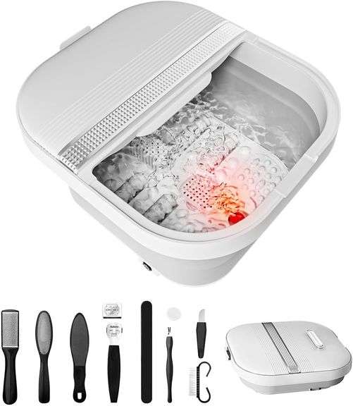 Collapsible Foot Spa Bath with Heat and Rollers image