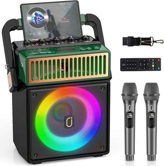 JYX Bluetooth PA Speaker, 2 Mics, 60W Karaoke image