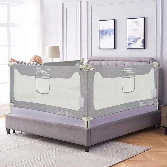 FAMILL Bed Rail for Toddlers, U-Shaped Base, 74.8" image