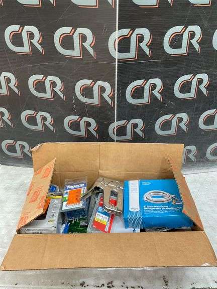 Box of Assorted Home Depot Items image