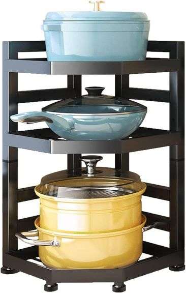 Three-Tier Metal Pot Rack, 12.7 x 12.5 x 5.1 in image