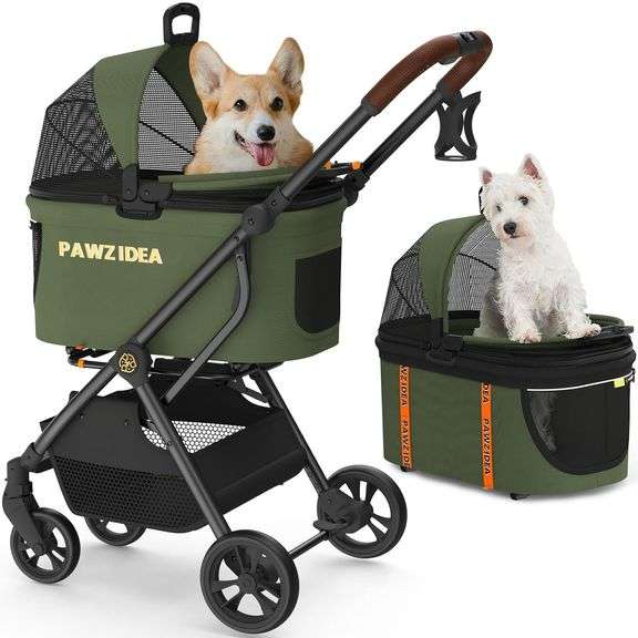 PAWZIDEA 4-in-1 Pet Stroller w/ No-Zip Canopy image