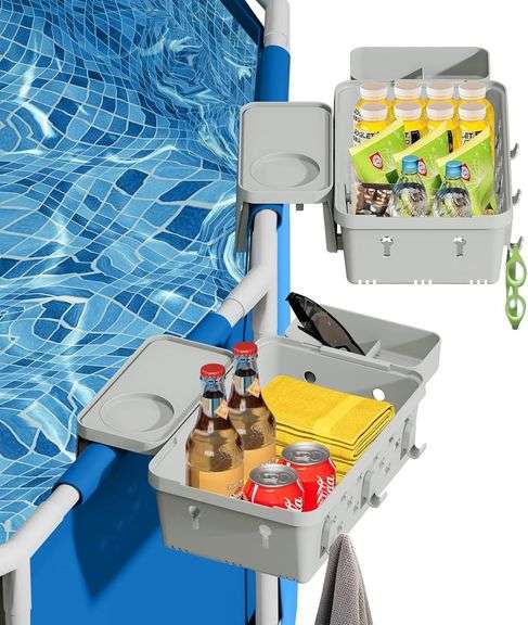 2-Pack Pool Basket w/ Cup Holders - Fits 3" Rails image