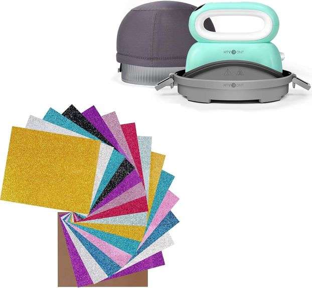 HTVRONT Hat Heat Press & Glitter HTV Bundle image