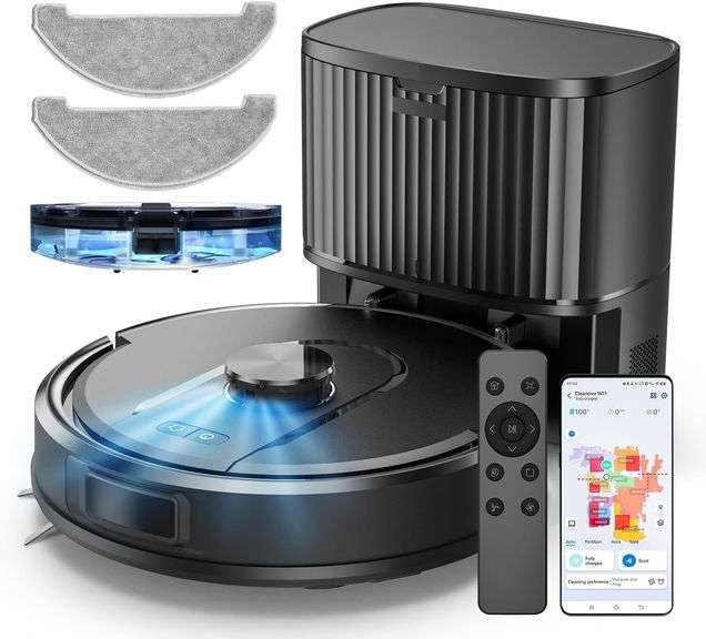 W11 Robot Vacuum, Self-Emptying, 3000Pa, LiDAR image