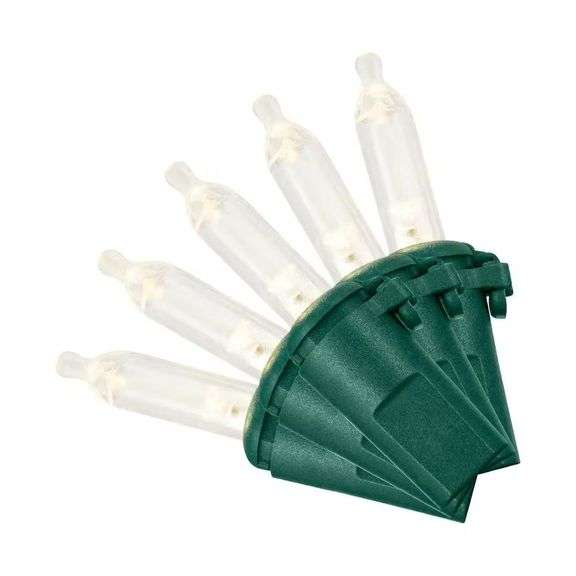 100L Warm White Mini LED Green Wire Lights image