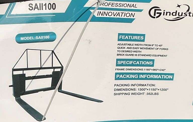 2025 CFG SAII100 Skid Steer Fork 48" image