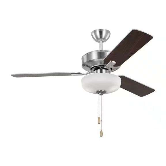 Linden 48 in. Brushed Steel Ceiling Fan image