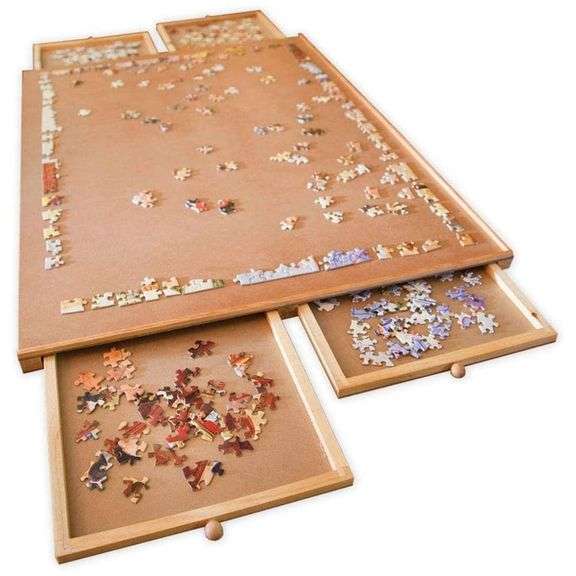 Jumbo 1500-Piece Puzzle Plateau with Drawers image