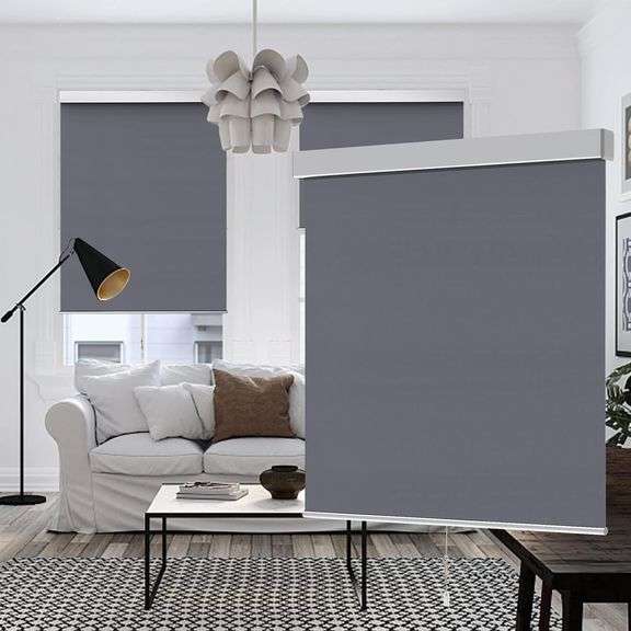 LUCKUP Roller Shades Blackout 42" W x 72" L(Grey) image