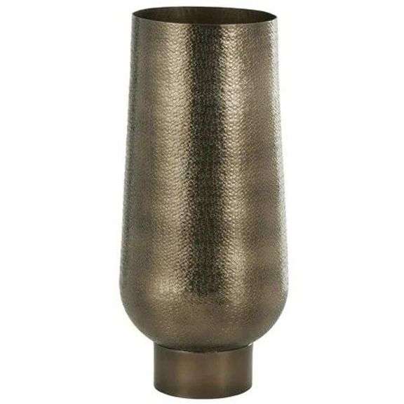 DecMode 24" Geometric Brass Aluminum Vase image