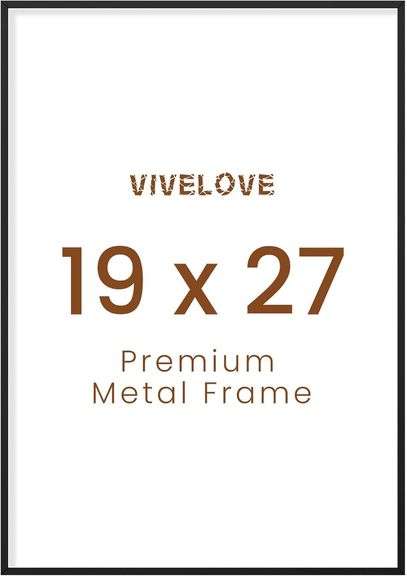 19x27 Black Aluminum Metal Picture Frame image