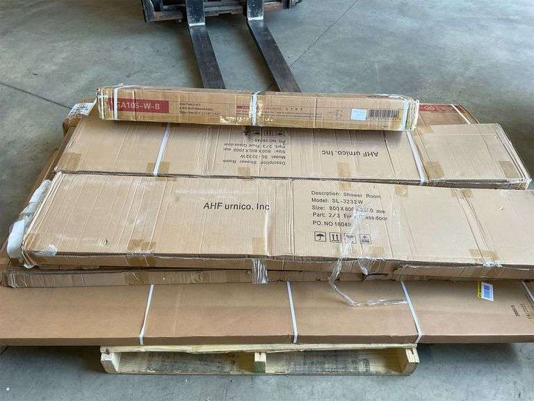 Pallet of Misc Furniture & Shower Boxes image