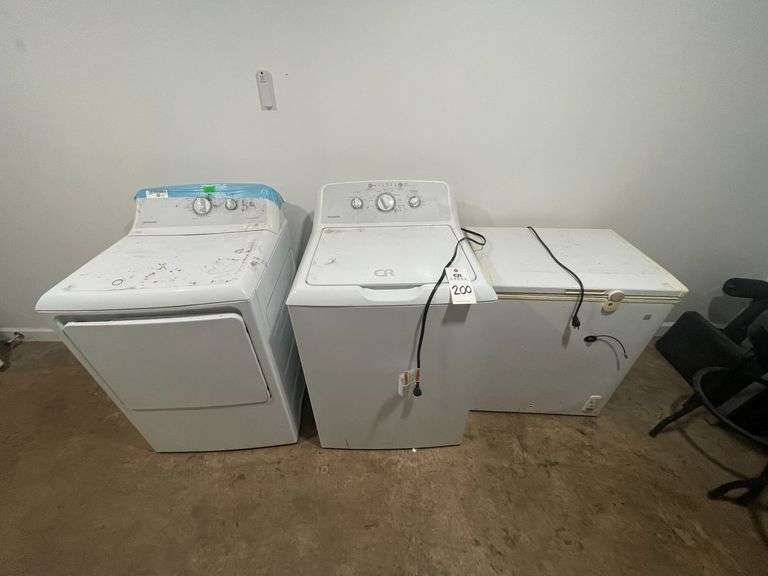 GE Washer and Dryer, Chest Freezer image