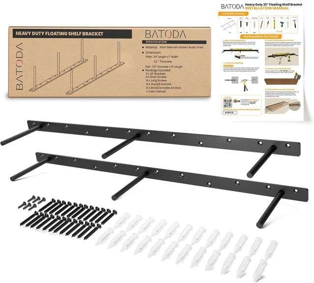 BATODA 32" Heavy Duty Floating Shelf Bracket image