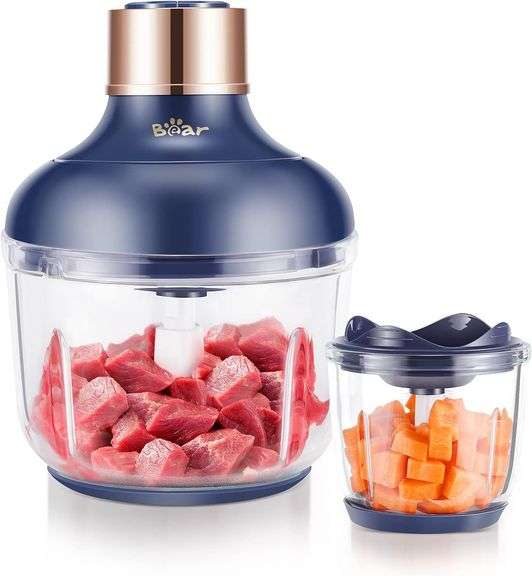 Bear Food Processor with 2 Glass Bowls, 400W image