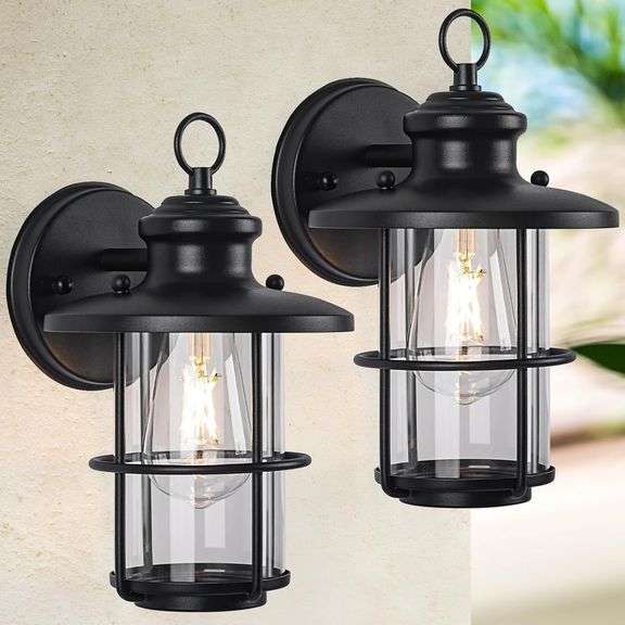 Outdoor Light Fixture 2 Packs, Exterior Waterproof image