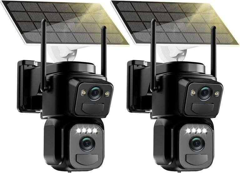 Solar 4K 8MP Wireless PTZ Security Cameras, IP66 image