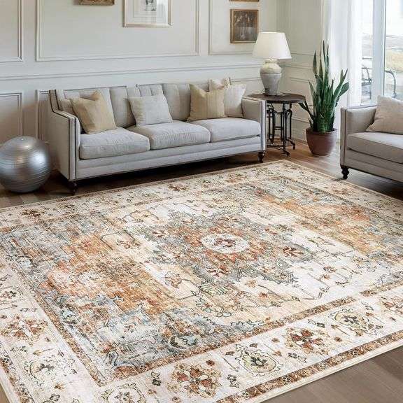 Rugs 8x10 - Vintage, Low Pile, Non-Slip image