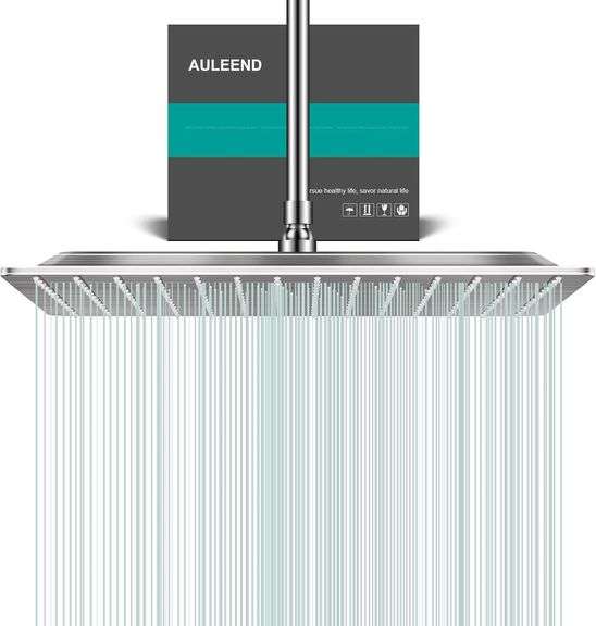Square Rain Shower Head, Stainless Steel, Nickel image