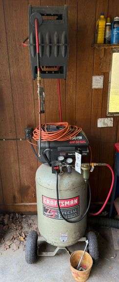 Craftsman 6HP 30gal. Air Compressor with Air Hose Reel image