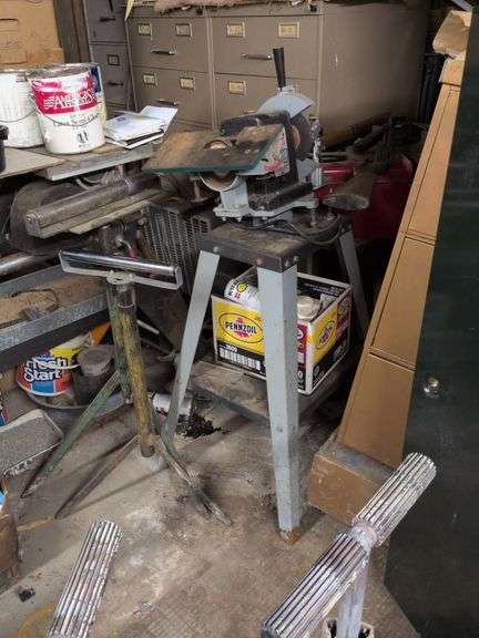 Foley Belsaw bench grinder with stand (model 1055) image