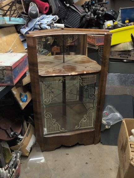 Vintage corner display stand image