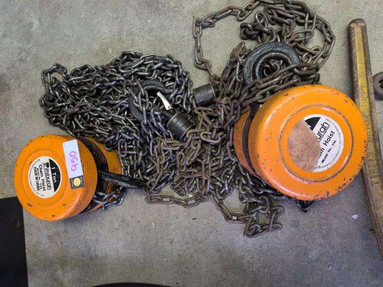 2 Pittsburgh 1 ton chain hoists image