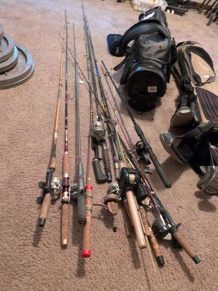9+ fishing poles and reels image