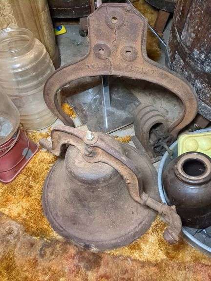 Cast iron bell and parts image