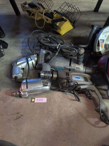 Rockwell 1/2 reversing drill, Craftsman electric drill, Skil electric drill and Cummins electric drill image