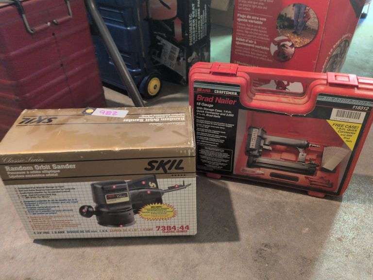 Craftsman Brad nailer and Skil random orbit sander image