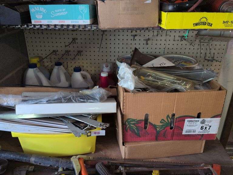 Metal brackets, other shelving support items and cleaners image