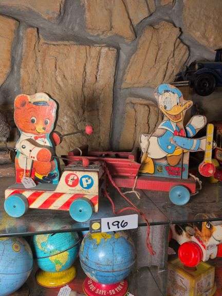 Fisher Price Tiny Teddy #636 and Fisher Price Donald Duck #432 image