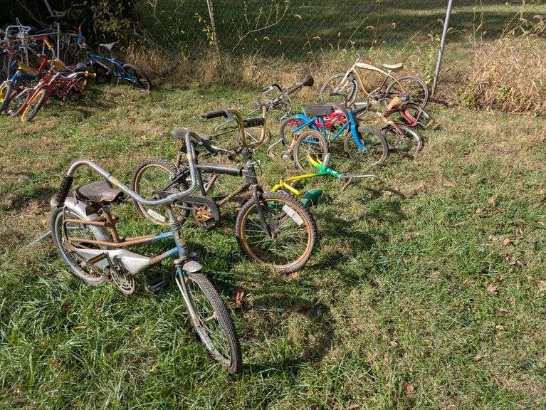 Seven Complete Bicycles and Two Partial Bicycles image