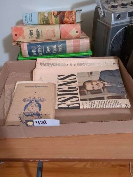 Multiple ration books circa WW 2 and 1974 Nixon Resigns newspaper image